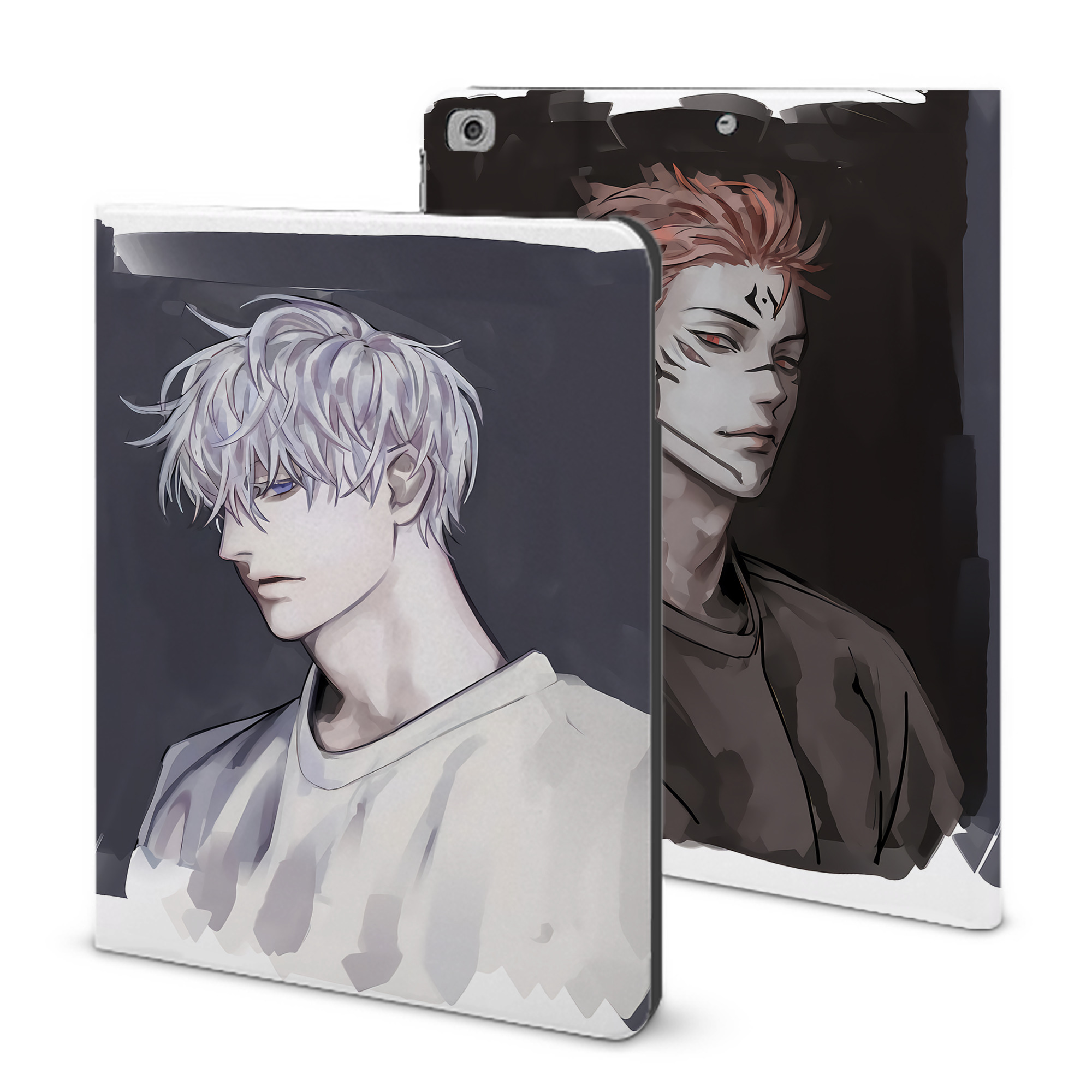 （画像用） 呪術廻戦 Jujutsu Kaisen IPad ケース ブック型 PUレザー TPU 耐衝撃 軽量 薄型 ペン収納なし 全面保護 IPad 各モデル対応